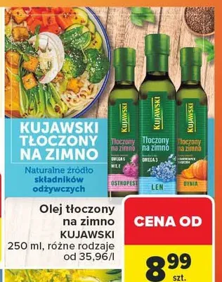 Olej tłoczony na zimno różne rodzaje promocja w Carrefour