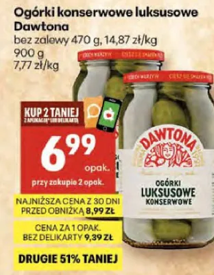 Ogórki konserwowe luksusowe promocja w Delikatesy Centrum