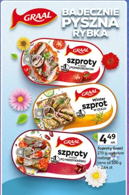Szproty w sosie pomidorowym promocja w Auchan
