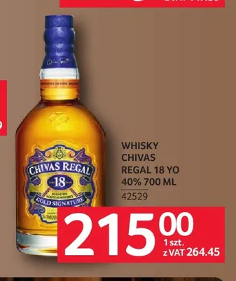 Whisky Chivas Regal 18 YO 40% promocja w Selgros