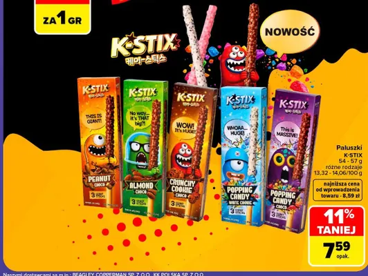 Paluszki Popping Candy Choco K-Stix promocja w Carrefour Market