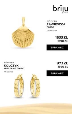 Zawieszka złoto promocja w Briju