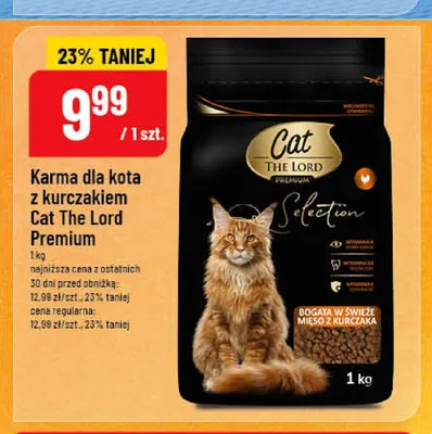 Karma dla kota z kurczakiem Cat The Lord Premium Selection promocja w POLOmarket