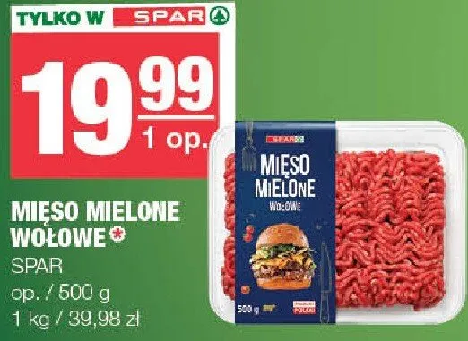 Mięso mielone wołowe promocja w SPAR