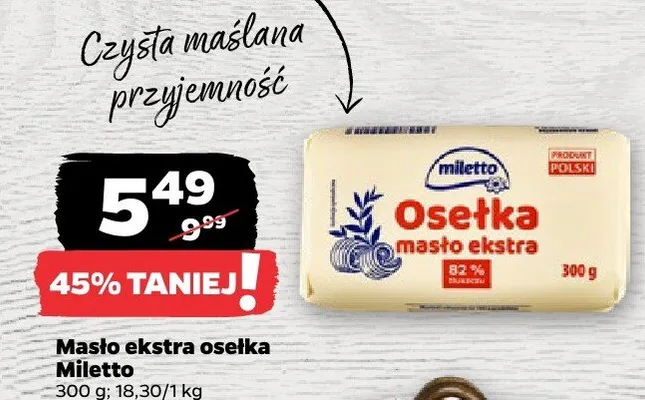 Masło ekstra 300 g promocja w Netto
