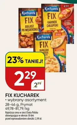 Fix kucharek promocja w Chata Polska