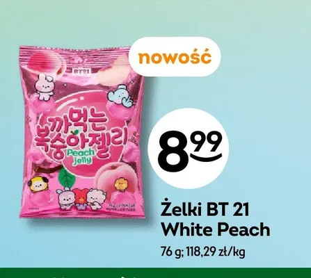Żelki BT21 White Peach promocja w Żabka