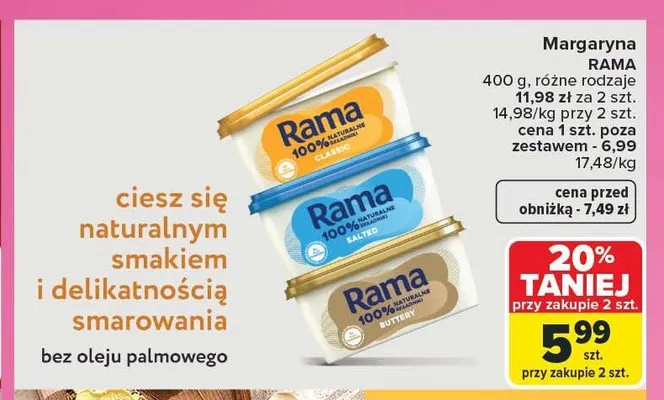Margaryna Rama Buttery promocja w Carrefour
