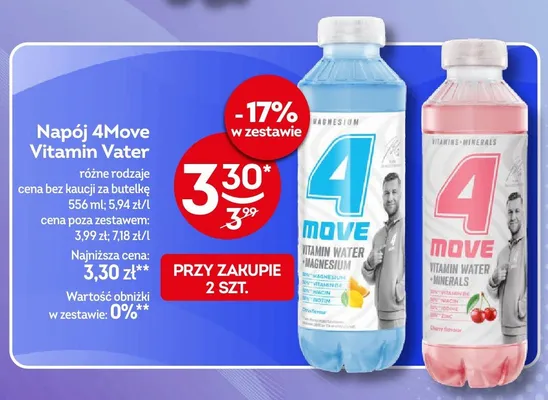 Napój witaminowy 4Move Vitamin Water Magnesium promocja w Żabka