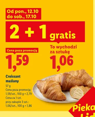Croissant maślany promocja w Lidl