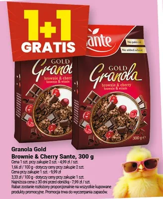 Granola Gold Brownie & Cherry Sante promocja w Twój Market