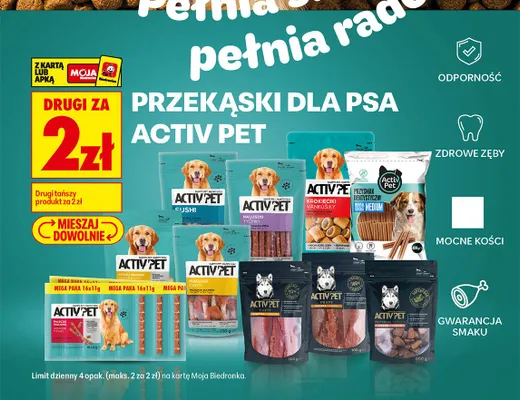 Przysmak dla psa Paluszki Tyczynki Activ Pet promocja w Biedronka