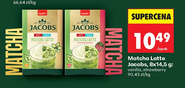 Matcha Latte Jacobs strawberry promocja w Biedronka