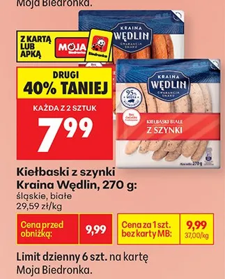 Kiełbaski z szynki promocja w Biedronka