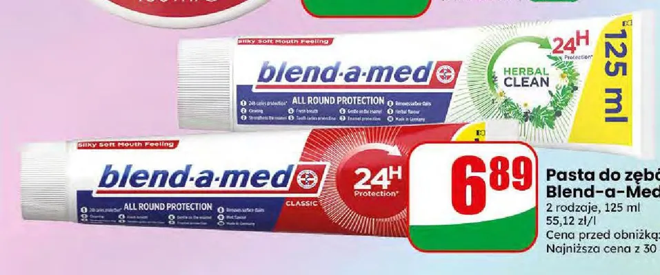 Pasta do zębów Blend-a-med Herbal Clean promocja w Dino