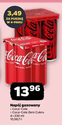 Napój gazowany Coca-Cola 4-pak promocja w Netto