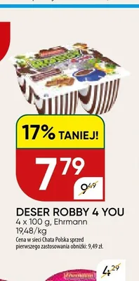 Deser Robby 4 You Ehrmann 4-pak promocja w Chata Polska