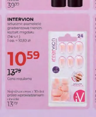 Sztuczne paznokcie Intervion gradientowe french kształt migdału promocja w Drogerie Jawa