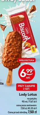 Lody Lotus na patyku promocja w Żabka