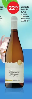 Wino Zamojska Gruszka półsłodkie promocja w Żabka
