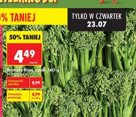 Brokuły Bimi promocja w Biedronka