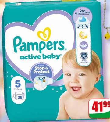 Pieluchy Active Baby Pampers 3 promocja w Dino