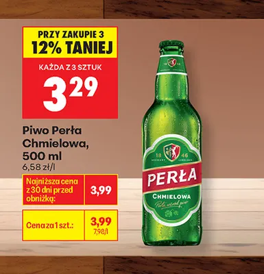 Piwo Perła Chmielowa promocja w Biedronka