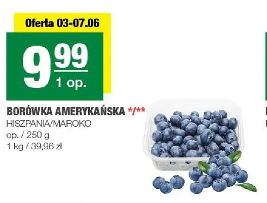 Borówka amerykańska Hiszpania/Maroko promocja w SPAR