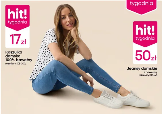 Koszulka damska 100% bawełny promocja w Pepco