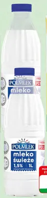 Mleko świeże 1,5% Polmlek promocja w Dino