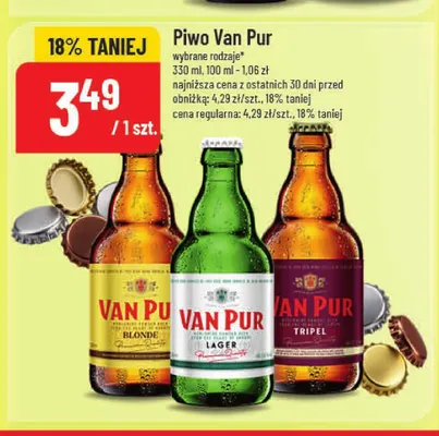 Piwo Van Pur Lager promocja w POLOmarket