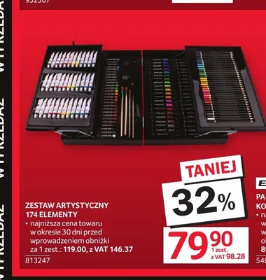 Zestaw artystyczny 174 elementy promocja w Selgros
