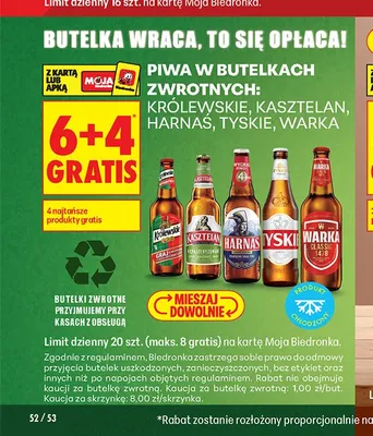 Piwo Harnaś Jasne Pełne promocja w Biedronka