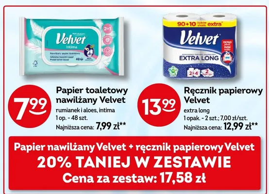 Produkty Velvet promocja w Żabka