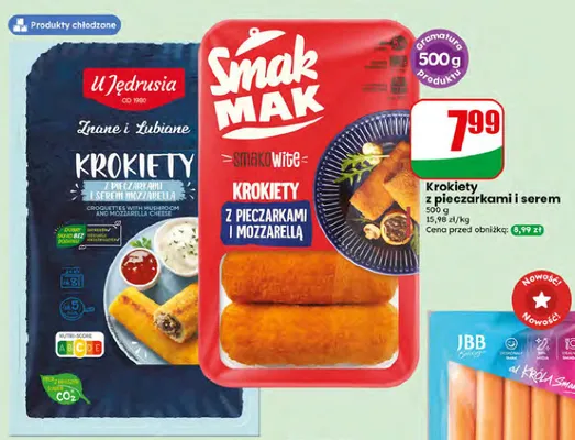 Krokiety z pieczarkami i serem mozzarella U Jędrusia promocja w Dino