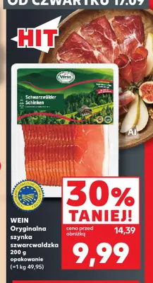Oryginalna szynka szwarcwaldzka Wein promocja w Kaufland