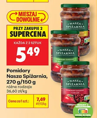Pomidory Nasza Spiżarnia promocja w Biedronka