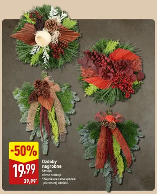 Ozdoby nagrobne promocja w Aldi