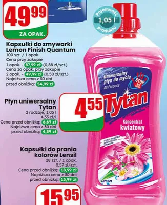 Kapsułki do prania kolorów Lensil Color 3w1 promocja w Dino