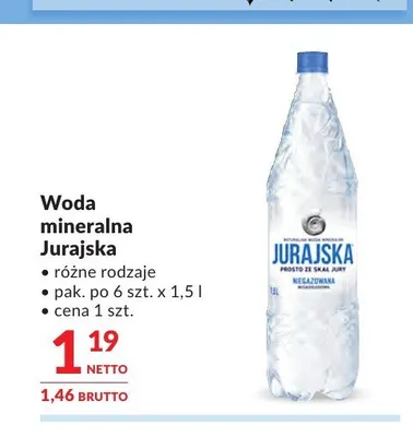 Woda mineralna Jurajska promocja w Makro