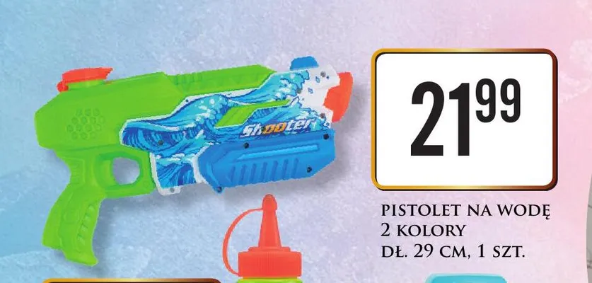 Pistolet na wodę 2 kolory Dino promocja w Dino