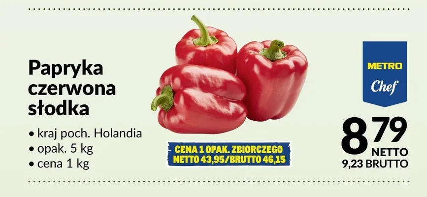 Papryka czerwona słodka promocja w Makro