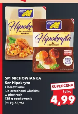 Ser Hipokryta z orzechami włoskimi w plastrach SM Michowianka promocja w Kaufland