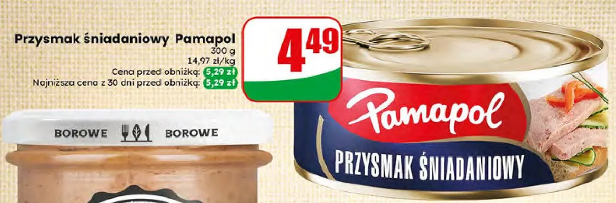 Przysmak śniadaniowy Pamapol promocja w Dino