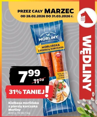 Kiełbasa morlińska z piersią kurczaka promocja w Netto