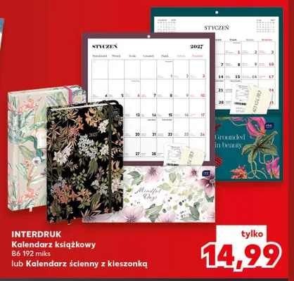 Kalendarz ścienny z kieszonką Interdruk promocja w Kaufland