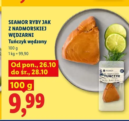 Tuńczyk wędzony Seamor Ryby jak z Nadmorskiej Wędzarni promocja w Lidl