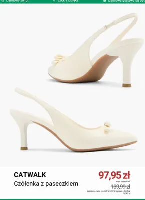 Czółenka z paseczkiem Catwalk promocja w Deichmann