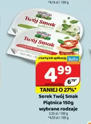 Serek Twój Smak Piątnica promocja w Delfin