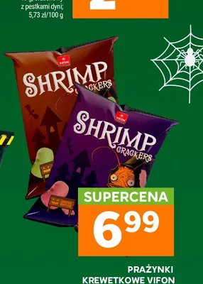 Prażynki krewetkowe Vifon pikantne halloween promocja w Stokrotka